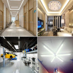 tube led blanc lisse moderne 50cm clips aluminium éclairage intérieur économie d'énergie
