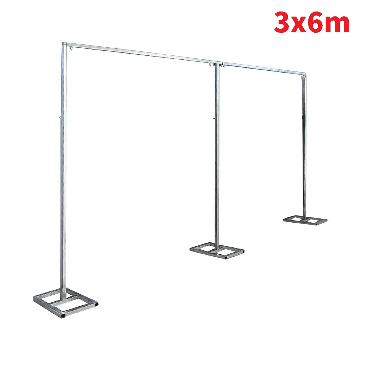 structure cadre mariage argenté moderne plaque carrée 3x6m lisse opacité