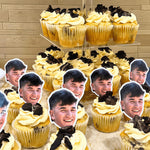 toppers cupcakes personnalisables visages modernes anniversaire mariage événements enfants fêtes