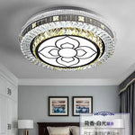 plafonnier moderne led noir blanc cristal fleurs cercles concentriques strass chambre salon