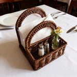 panier tressé marron rustique réutilisable serviettes décoration table opacité adulte unisexe