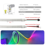 ruban led flexible blanc moderne 12v 96leds/m ip67 connecteurs entree sortie 50000h