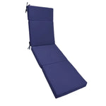 transat bleu marine moderne antidérapant mousse pu polyester uni opaque ruban fixationextérieur patio plage