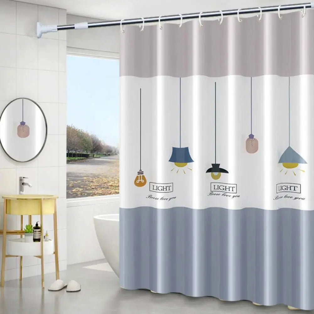 rideau douche moderne motifs floraux couleurs variées opaques anneaux métalliques 150cm 180cm