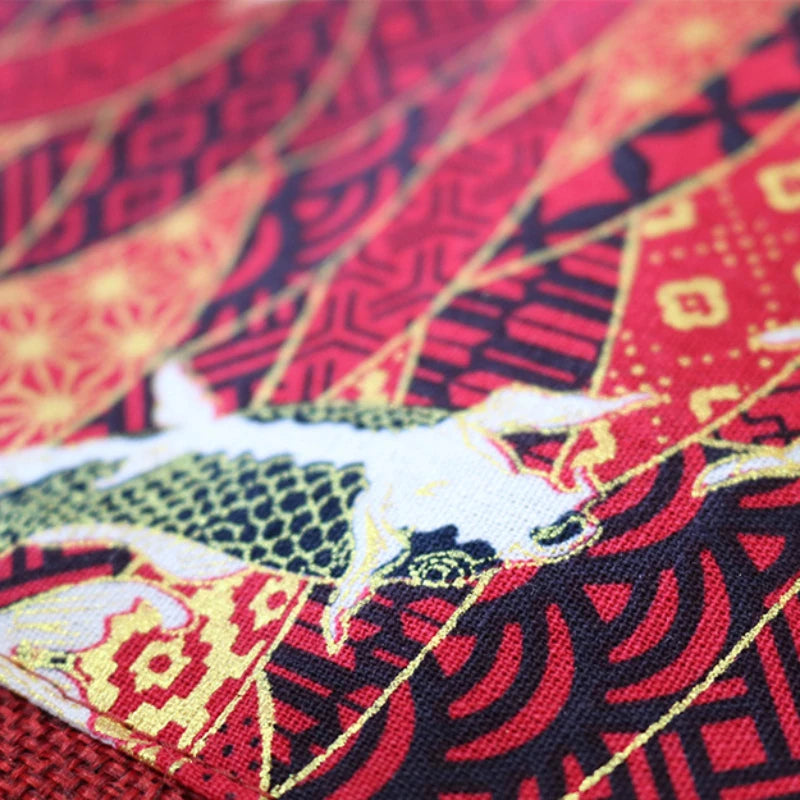 chinois ethnique chemin table rouge poissons géométrique tassel polyester salon decoration