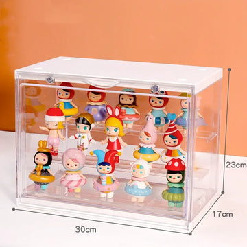 boîte rangement transparente moderne multicolore figurines action réutilisable diverse accessoires costumes trưng bày