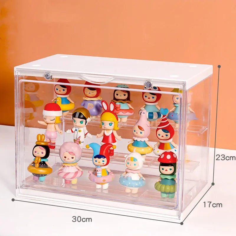 boîte rangement transparente moderne multicolore figurines action réutilisable diverse accessoires costumes trưng bày