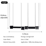 suspension lumineuse moderne led noir minimaliste 4000k 6000k 3000k