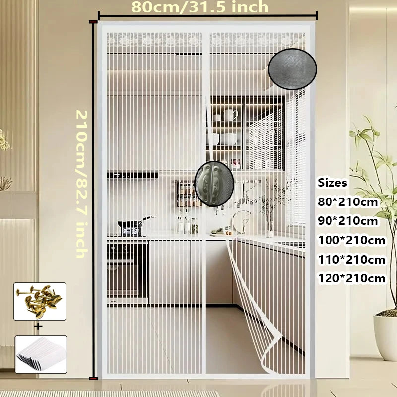 rideau magnétique blanc moderne adhésif porte 80*210cm 90*210cm 100*210cm 110*210cm 120*210cm