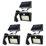 lumière solaire extérieure led moderne noire ip65 autoinstallation 32led 48led jardin