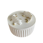 boîtes bijoux silicone blanc rayures verticales modernes couvercles