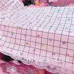 nappe rose carreaux blanches table maison kawaii décoration festive imperméable polyester rectangle