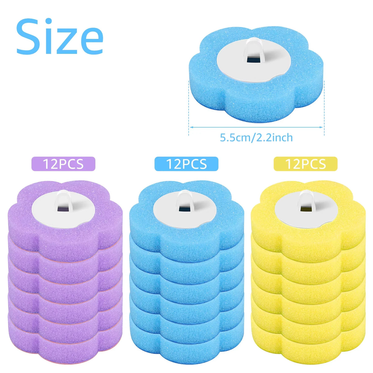 brosse wc remplacement tête jetable 18 36pcs long manche hygiène durable blanc bleu violet