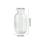 vases transparents moderne rayures verticales fleurs artificielles minimaliste verre deco table salon