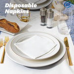 serviettes jetables blanches absorbantes modernes mariage événements bar cocktail