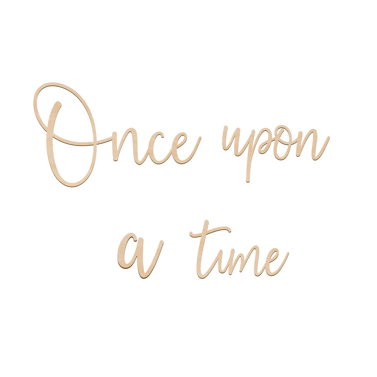 décoration murale bois once upon time champêtre calligraphique conte fées chambre enfant