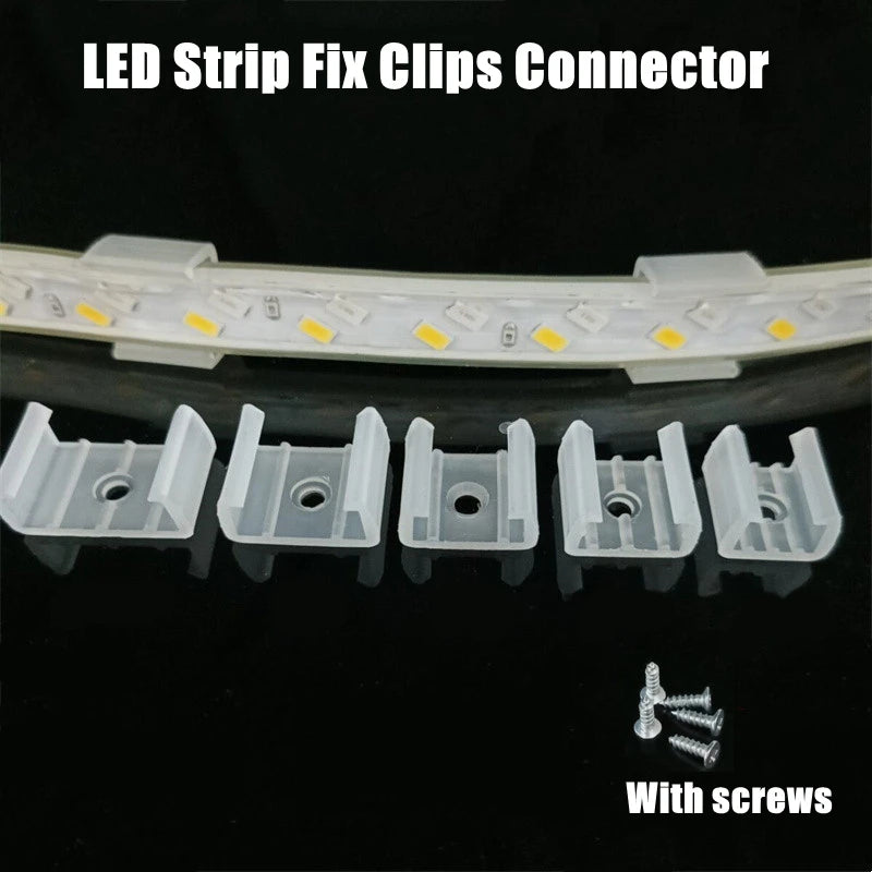 Clips fixation ruban led blanc translucide moderne vis certification ul vde ccc fcc.gs