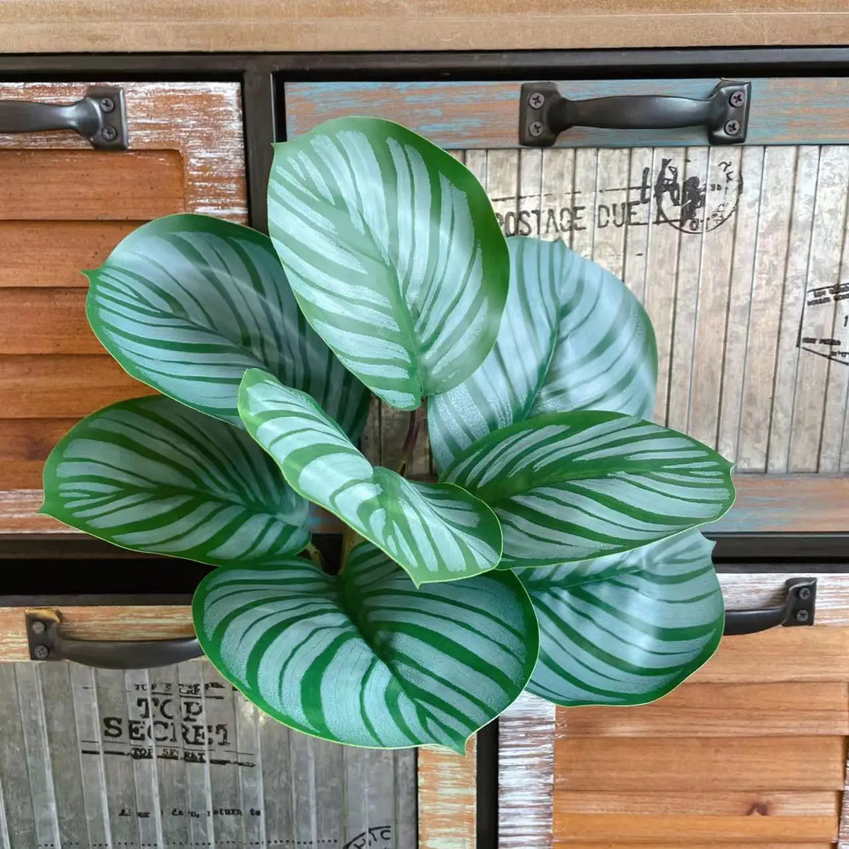 plantes artificielles feuilles vertes blanches naturelles extérieures décoration balcon jardin 40cm 32cm evergreen