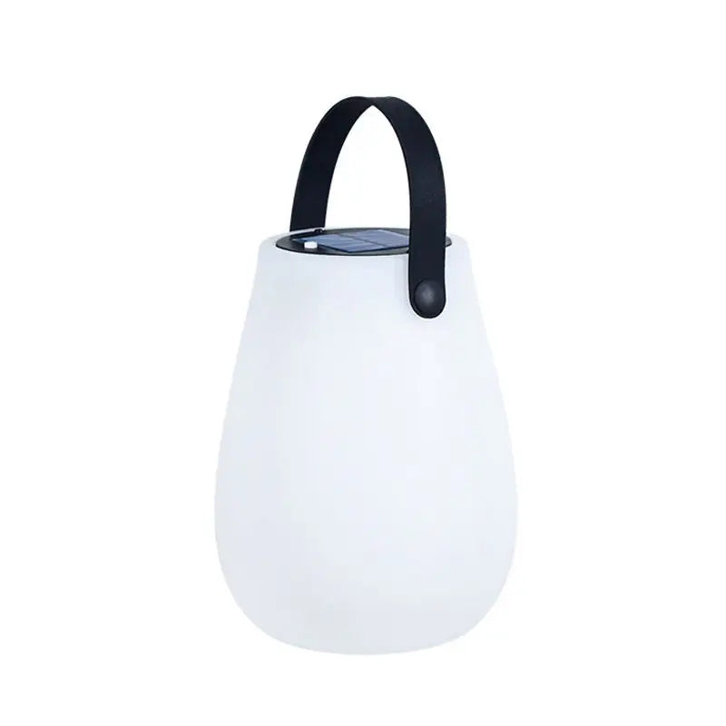 lampe solaire rechargeable led blanc moderne poignée panneau solaire usb ip65 abs