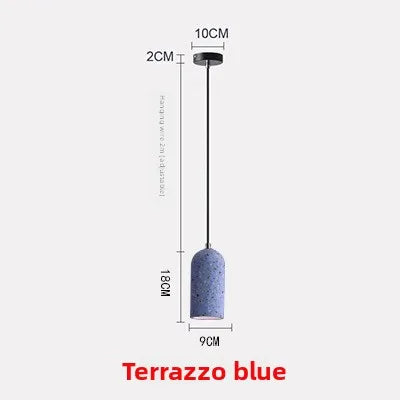 Suspension lumineuse moderne minimaliste texturée gris noir bleu rose blanc opacité câble noir LED