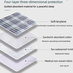 protège matelas imperméable anti fuite gris bleu clair quilté confortable moderne 70x90cm 80x120cm 100x150cm
