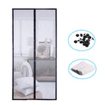 rideau anti moustiques porte noir blanc clips transparent double fil polyester
