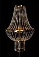 lampe table dorée cristal transparente classique élégant décoration mariage salon