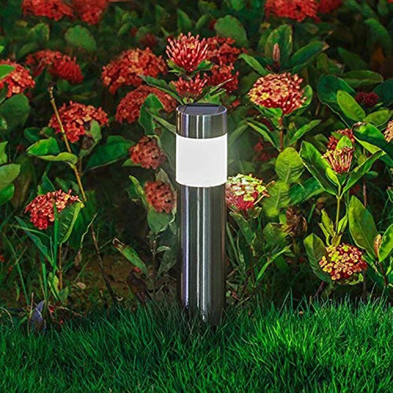 lumière solaire led extérieure moderne gazon ip65 5v argentée autonome