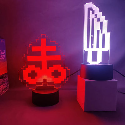 Lampe de lave XXL allumée avec effets multicolores dans une chambre d'enfant