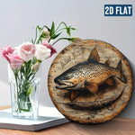 plaque murale bois poisson saumoné 20x20cm occasion anniversaire noël mariageOpaque 3D cordelette déco chambre