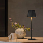 lampe table moderne lampe led rechargeable usb couleurs ambiance plissée effet vieilli base antislip.touchscreen