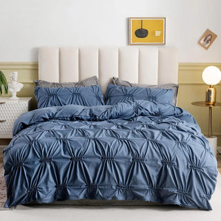 Parure de lit blanche pour 2 personnes, housse de couette et taies d'oreiller, double king et queen size