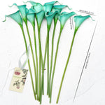 bouquet fleurs artificielles calla lily turquoise vert decoration intérieur moderne minimaliste