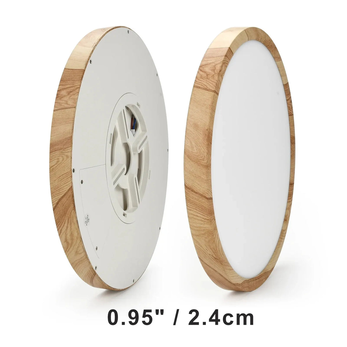 plafonnier led grain bois blanc moderne éclairage domestique cuisine chambre couleurs variable vis