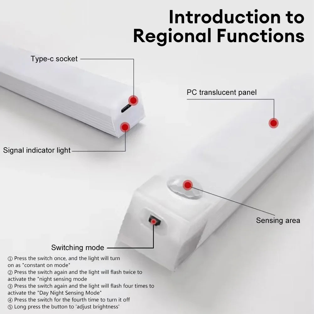 lampe led rechargeable détecteur mouvement blanc moderne 20cm 30cm 50cm type