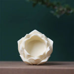 figurine bouddha blanc lotus zen décoration intérieure prière miniature résine