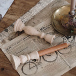 supports bougie bois naturel décoration classique rustique fixer chez soi chandelles incluses