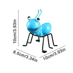 figurines insectes métal brillant vert bleu orange rouge artisanal moderneextérieur jardin décoration