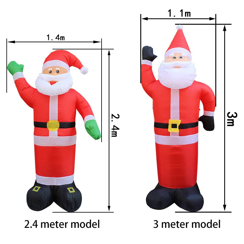 Moule gonflable brun de Noël avec ventilateur intégré et fixation