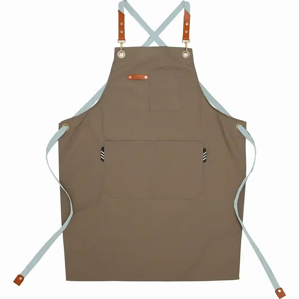 tablier ajustable imprimé logo brodé noël noir beige poche glissière ciseaux opaquet classique