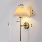 lampe murale moderne or plissée éclairage quotidien ampoule e27 fixée mur nordique