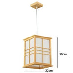 lampe suspendue bois naturel blanc moderne minimaliste papier translucide vis cable