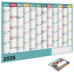 calendrier mural blanc moderne 2026 mensuel accueil organisation dates numéros jours