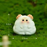 figurines animaux dessin animé mignon résine cochon chat mouton licorne miniature decoration jardin halloween