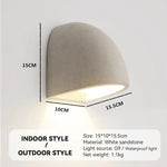 applique murale moderne led étanche terrazzo gris clair extérieur intérieur warm white texture granulée