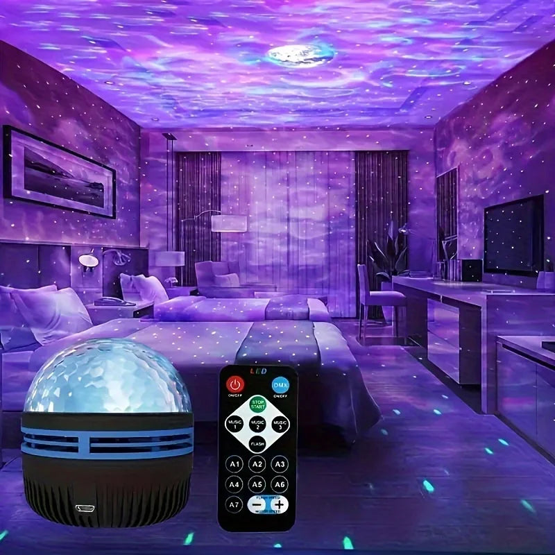 projecteur ambiance galaxie led télécommande motifs lumineux multicolores moderne relaxant