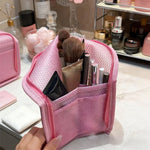 sac rangement mesh rose blanc moderne multi poches voyage toilett