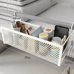 panier suspendu noir blanc moderne étagère rangement gain place sans perçage utilisation multiple empilable