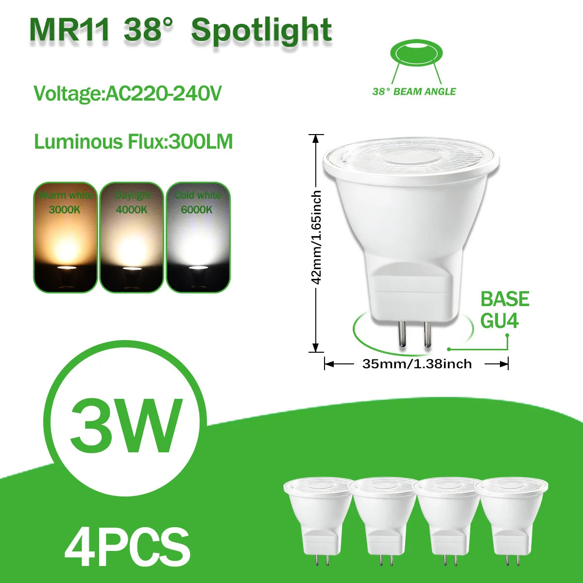 lot ampoules led spot gu10 gu5.3 blanc chaud éclairage intérieur moderne