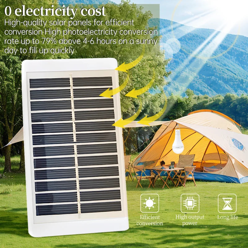 ampoule solaire led 9w étanche ip44 moderne panneau solaire câble blanc